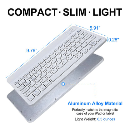 Slim Bluetooth Wireless Keyboard - 20-Day Battery Range